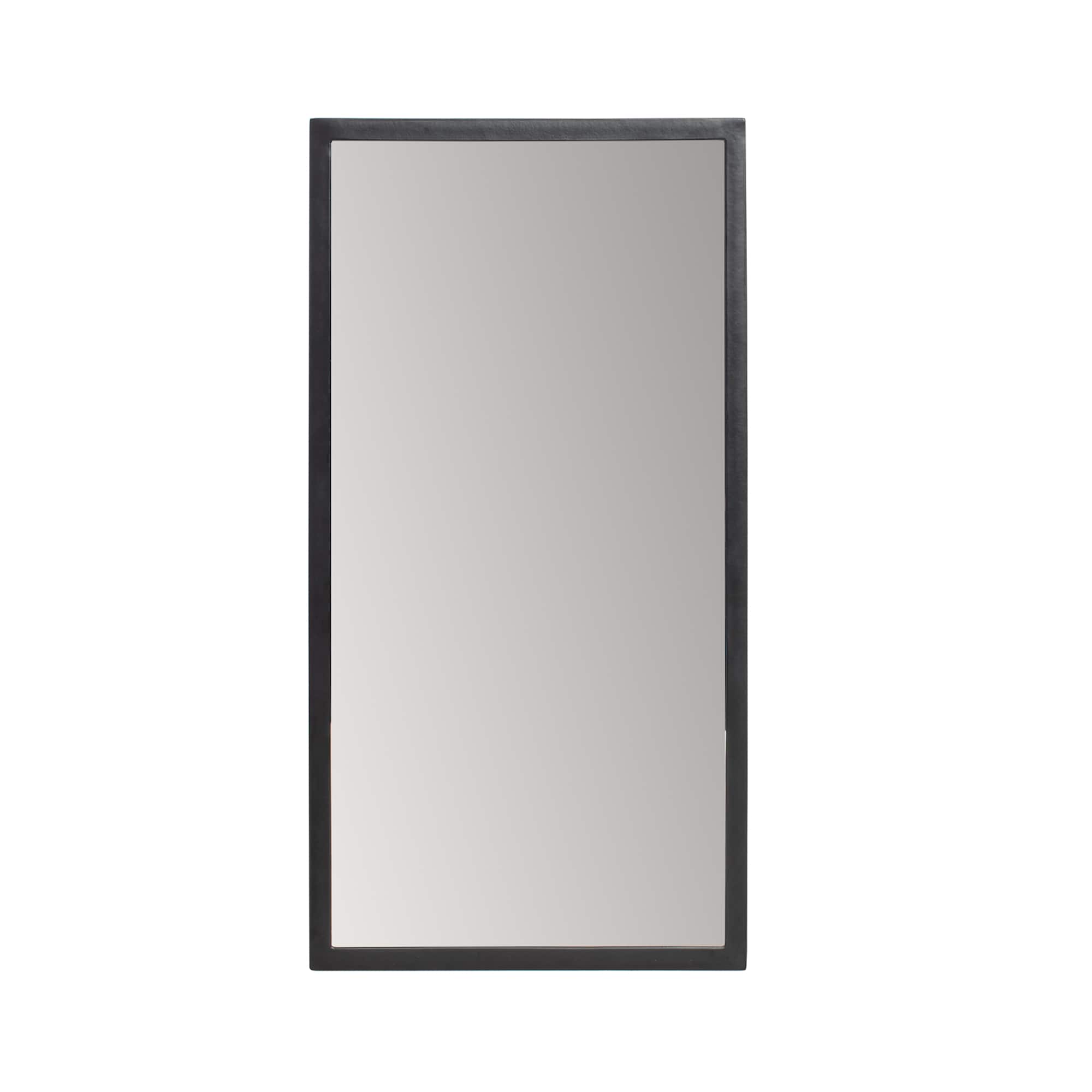 Habitat Mari 24" Black Rectangular Wall Mirror